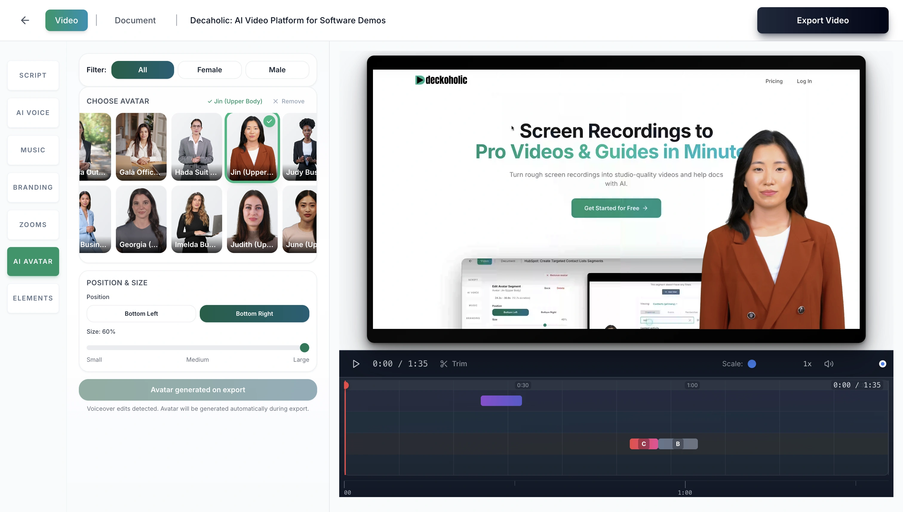 Put a face to your video